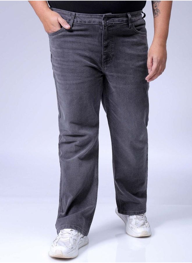 Men Plus Size Bootcut Solid Mid-Rise Stretchable Jeans
