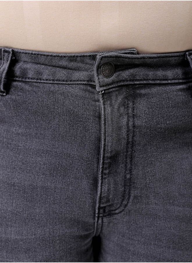 Men Plus Size Bootcut Solid Mid-Rise Stretchable Jeans