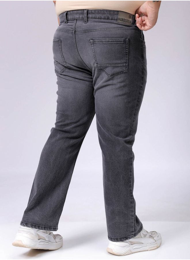 Men Plus Size Bootcut Solid Mid-Rise Stretchable Jeans