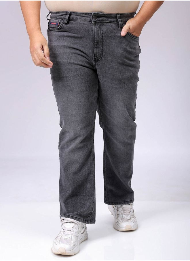 Men Plus Size Bootcut Solid Mid-Rise Stretchable Jeans