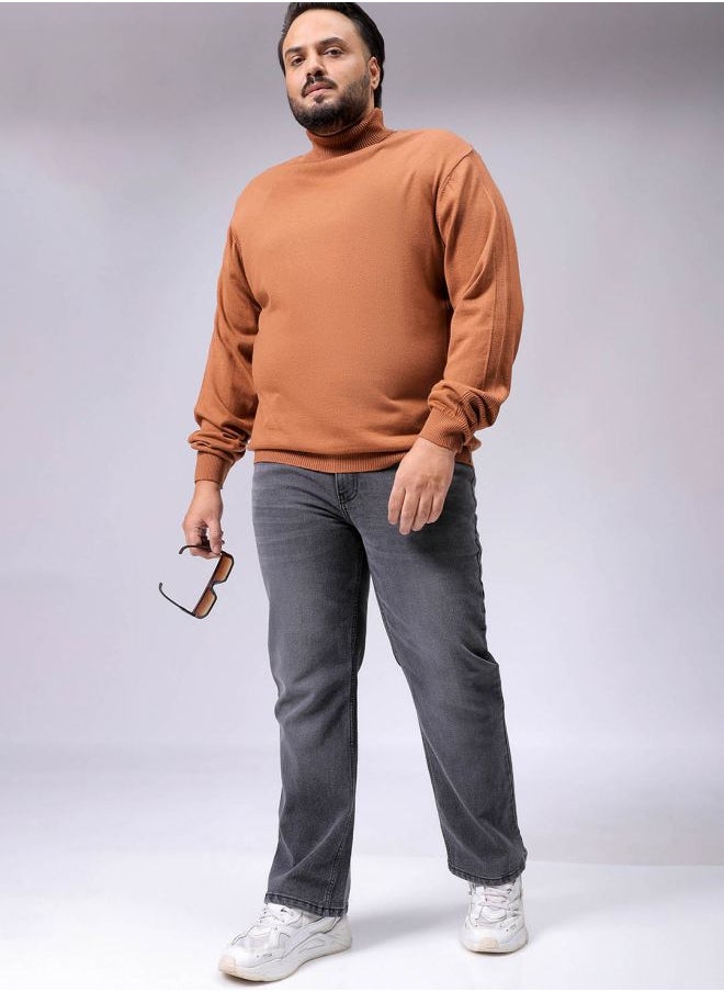 Men Plus Size Bootcut Solid Mid-Rise Stretchable Jeans