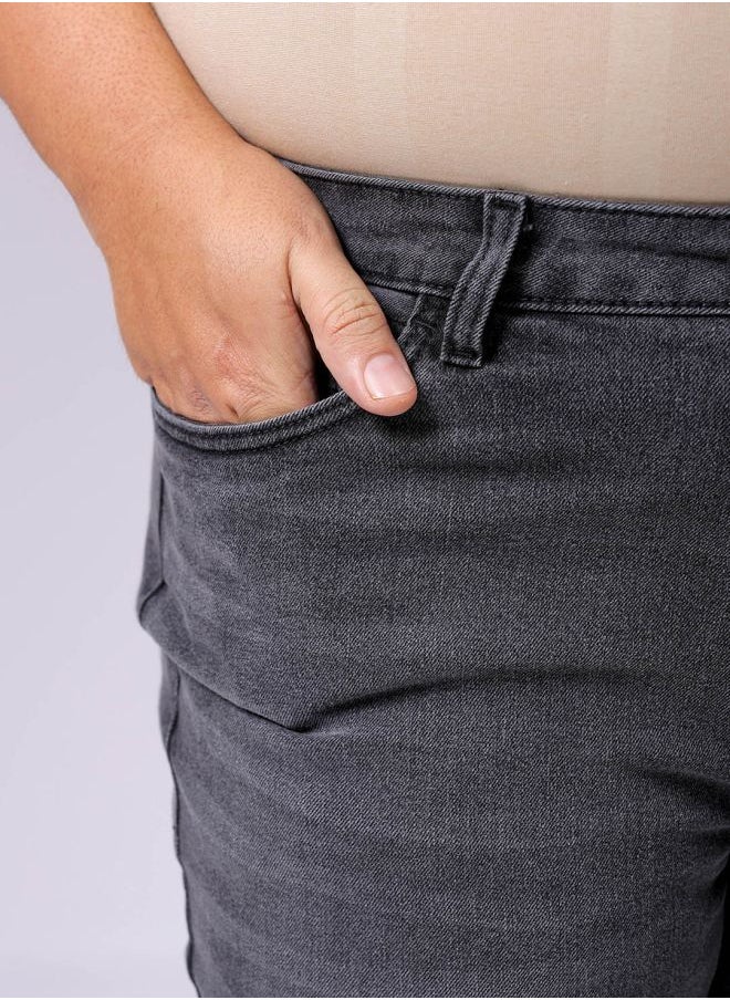 Men Plus Size Bootcut Solid Mid-Rise Stretchable Jeans