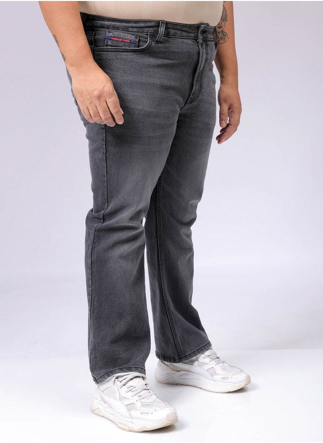 Men Plus Size Bootcut Solid Mid-Rise Stretchable Jeans