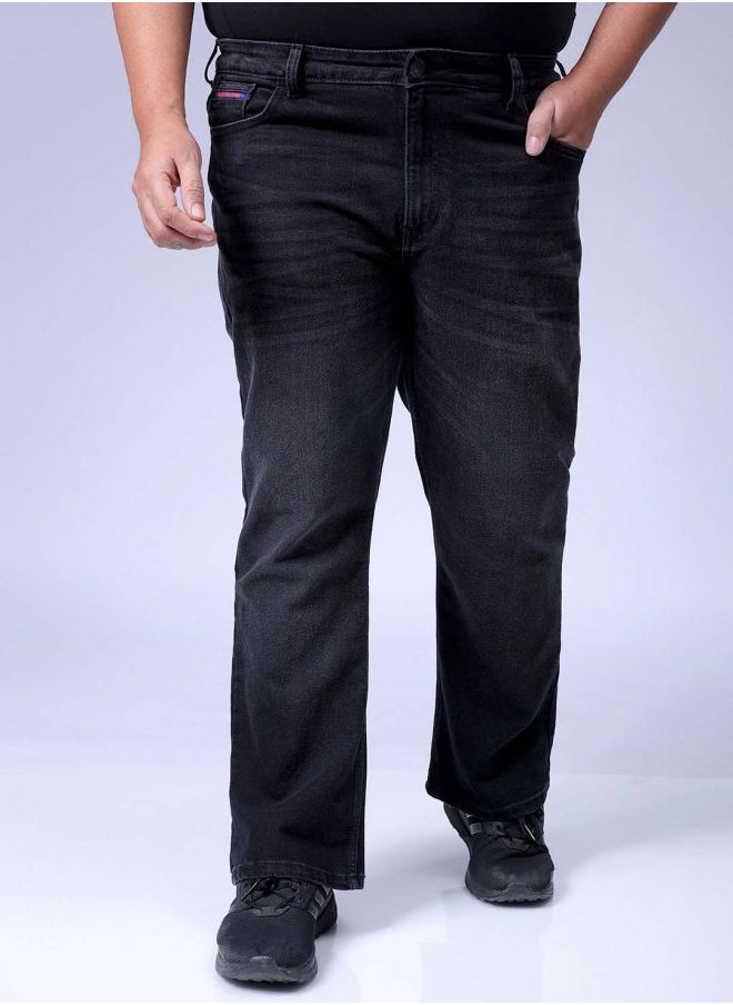 Men Plus Size Bootcut Solid Mid-Rise Stretchable Jeans