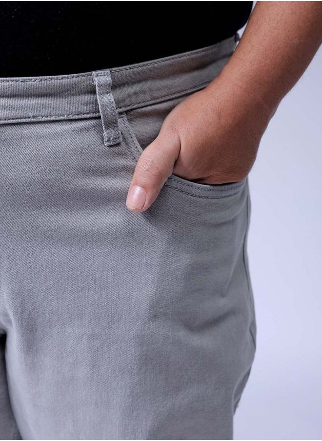 Men Plus Size Carrot Fit Solid Mid-Rise Stretchable Jeans