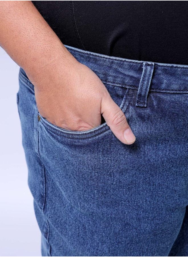 Men Plus Size Bootcut Solid Mid-Rise Stretchable Jeans