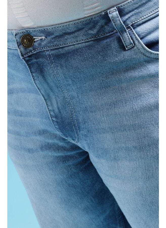 Men Plus Size Slim Fit Solid Mid-Rise Stretchable Jeans