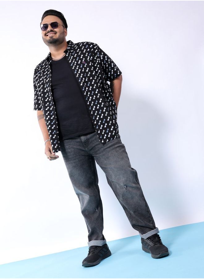 Men Plus Size Slim Fit Solid Mid-Rise Stretchable Jeans