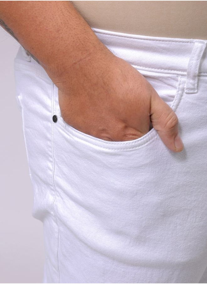 Men Plus Size Carrot Fit Solid Mid-Rise Stretchable Jeans