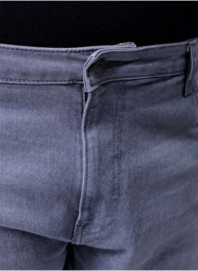 Men Plus Size Carrot Fit Solid Mid-Rise Stretchable Jeans