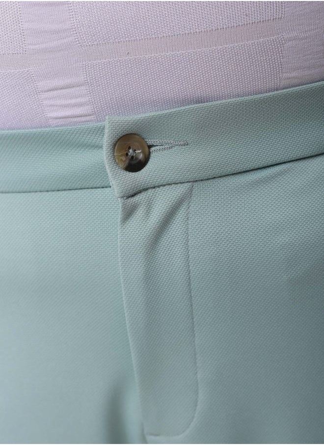Men Plus Size Regular Fit Solid Mid-Rise Stretchable Chinos