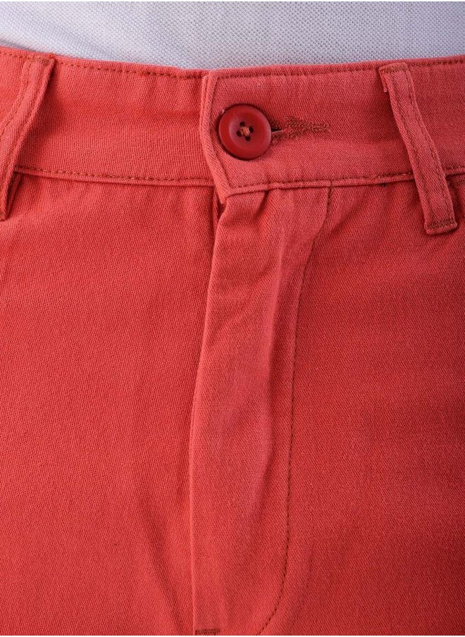 Men Slim Fit Solid Mid-Rise Chinos