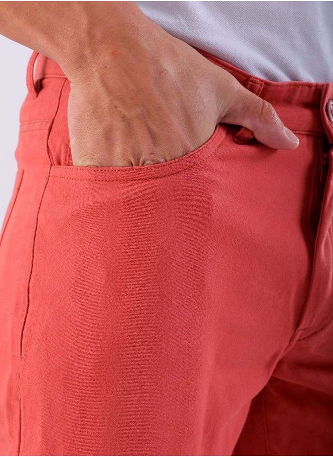 Men Slim Fit Solid Mid-Rise Chinos
