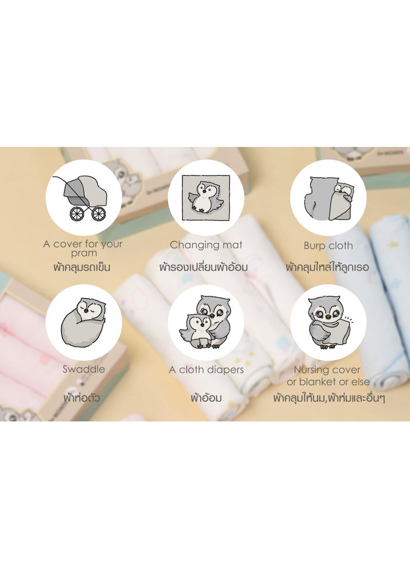 Snow Owl Bamboo Muslin 40