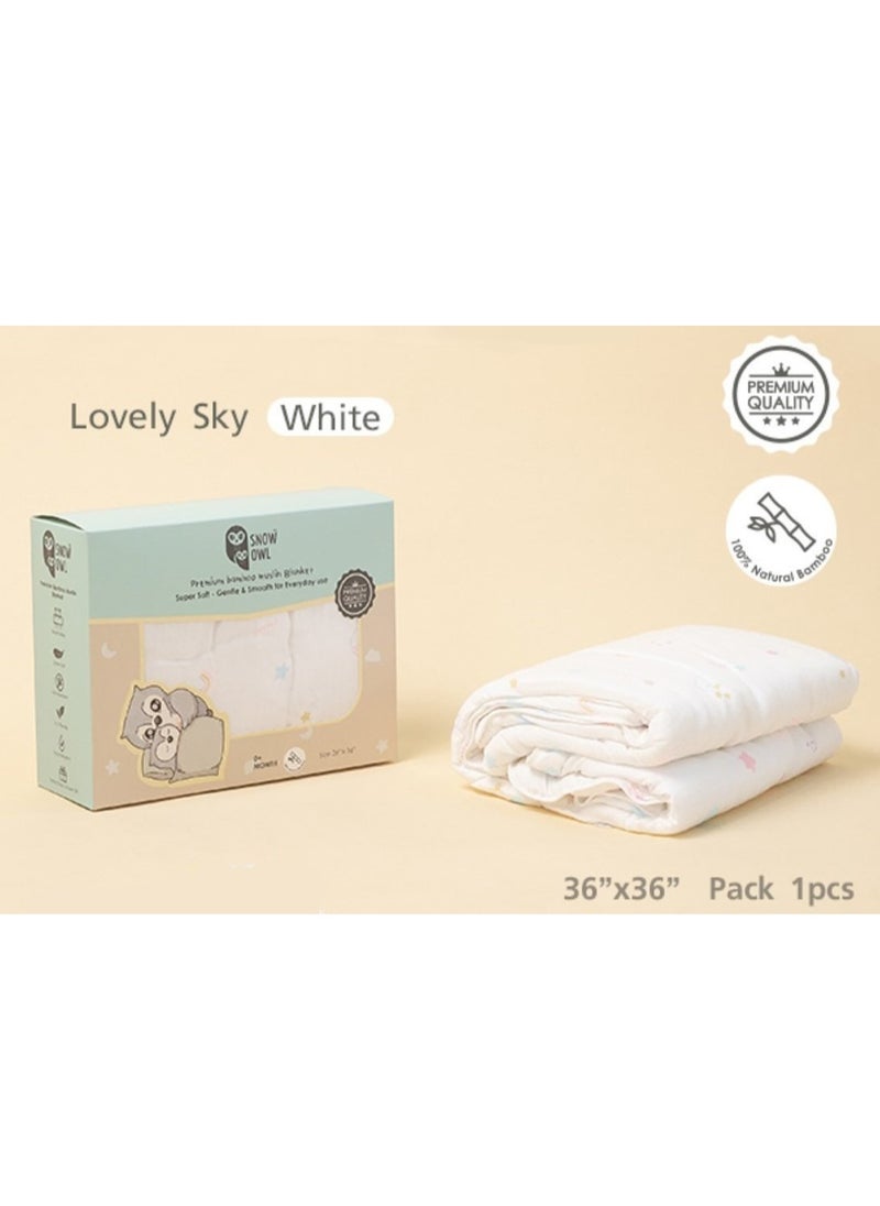 Snow Owl Bamboo Blanket Baby 36