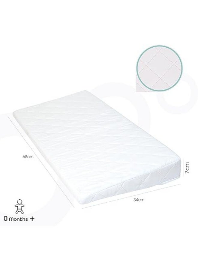 KUSTOMDECO Crib Wedge For Reflux & Colic, Cotton & Waterproof Covers, Baby Sleep Positioner For Over Or Under The Mattress, New-Born'S Sleep Solution