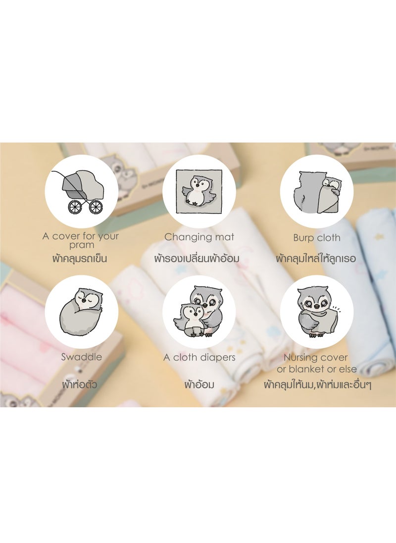 Snow Owl Bamboo Muslin 40