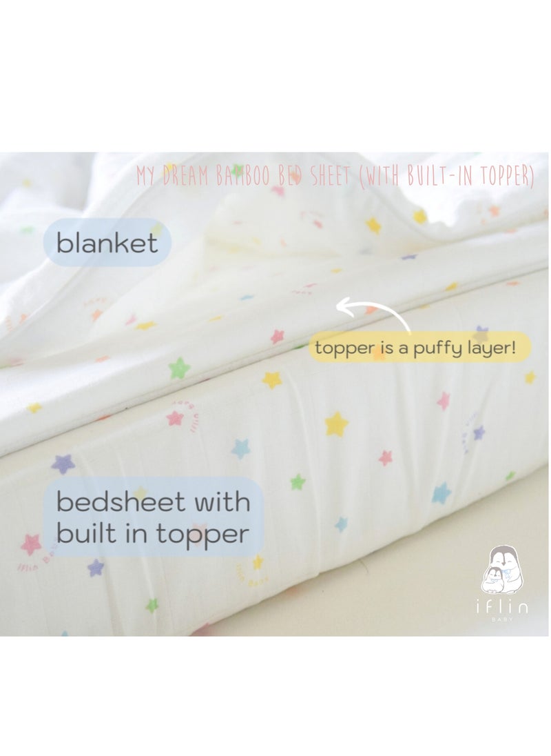 My Dream Bamboo Bed Sheet 70x120cm (with Built-in Topper) - Playful Space