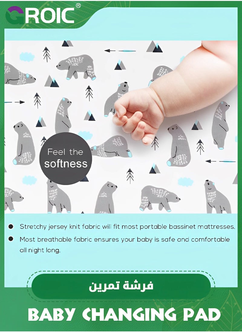 Changing Pad Cover,Nursery Sheets,Baby Changing Pad Cover Sheets for Baby,Cotton Natural Comfort Diaper Change Table Pad Covers