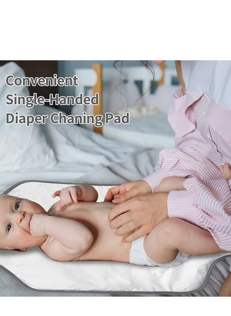 Baby Changing Pad Multifunctional Newborn Bag with Wipes Pocket Waterproof Portable Travel Infant Changing Diaper Mat Compact Diaper Changing Mat Kit for Mom Dad Baby Shower Gifts