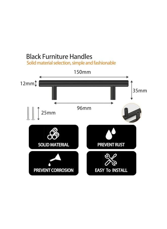 10pcs Black Cabinet Pulls Kitchen Cabinet Handles T Bar Drawer Handles Door Handles