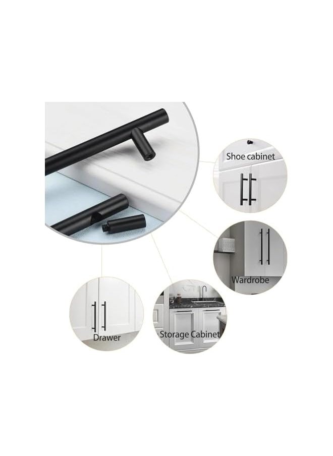 10pcs Black Cabinet Pulls Kitchen Cabinet Handles T Bar Drawer Handles Door Handles