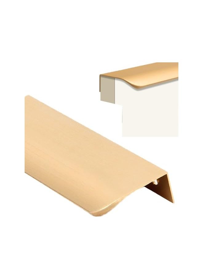 Gold Edge Finger Pulls for Cabinets Wardrobes 8 Pack, Modern Style Drawer Handles, Handles Drawer Pulls Modern Aluminum Concealed Tab Pulls for Closet Door,(150mm)