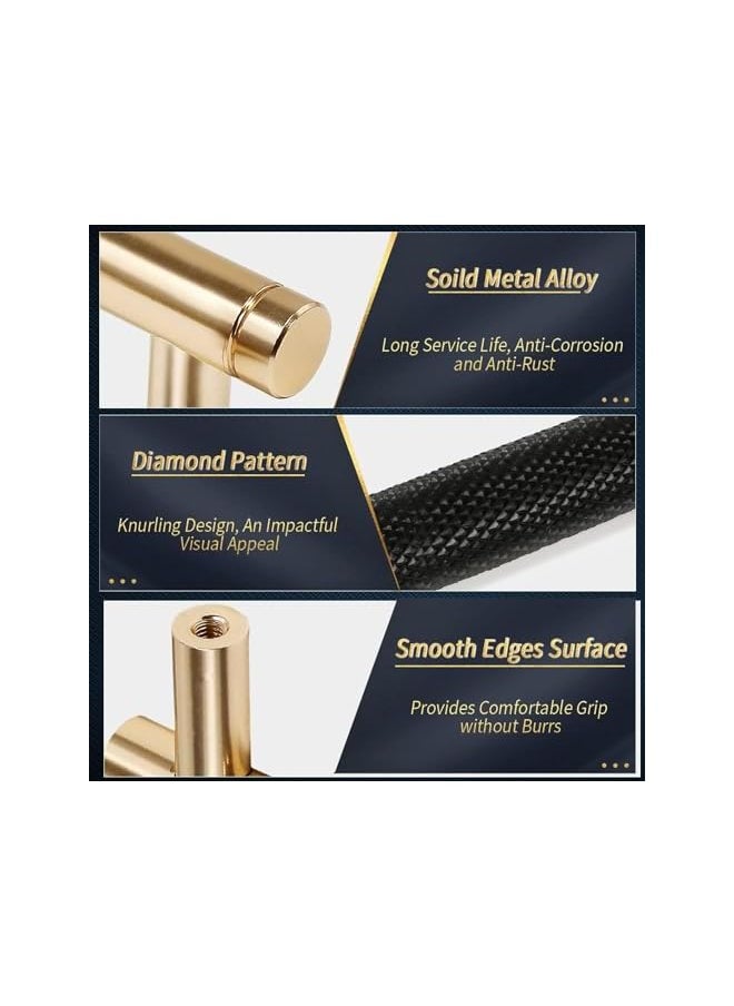Cabinet Pulls, 10 Pack Knurled Cabinet Handles, Kitchen Drawer Pulls, Metal Dresser Pulls, Cabinet Handles for Cupboard Drawer Handles Dresser Pu, 128mm Long Cabinet Handles