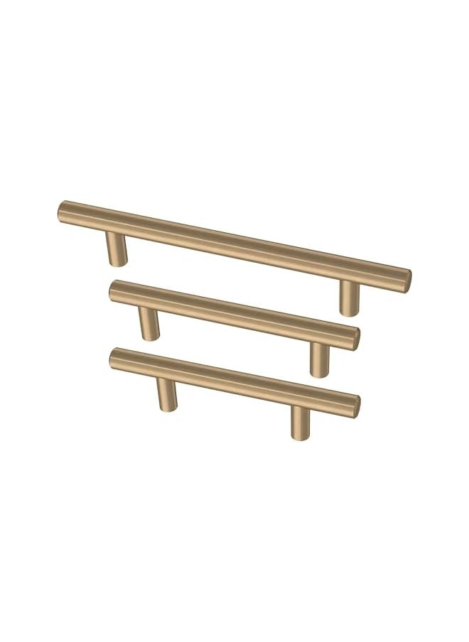 Bar Cabinet Pull, Champagne Bronze, 5-1/16 in (128mm) Drawer Handle, 10 Pack, P01026Z-CZ-B