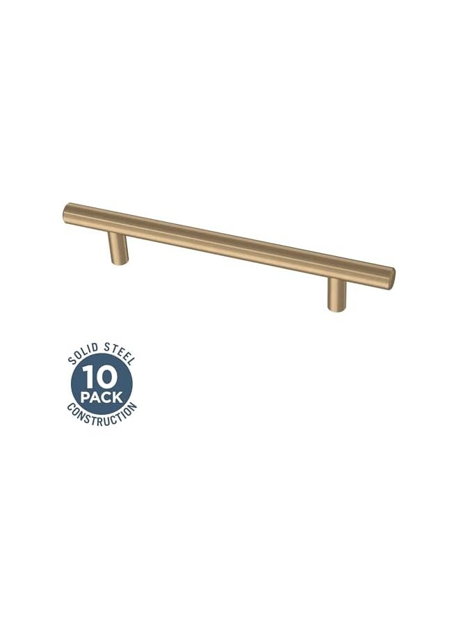 Bar Cabinet Pull, Champagne Bronze, 5-1/16 in (128mm) Drawer Handle, 10 Pack, P01026Z-CZ-B