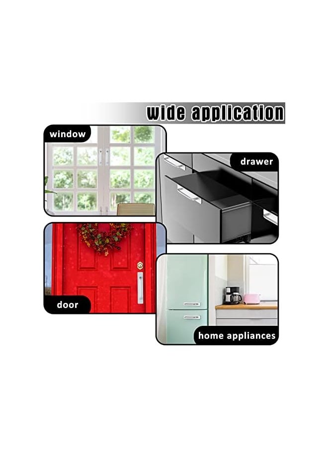 6 Inch Handle Pulls 4 Packs Kitchen Cabinet Handles (Silver, Aluminum Alloy, approx. 5.8 x 0.98 inches)