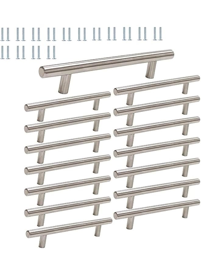 Cabinet Pulls, 15Pack 15cm Stainless Steel Cabinet Pull Handles, Brushed Nickel Cabinet Handles, Furniture Bar Handles for Drawer Dresser Cupboard, Nickel Pulls Modern Cabinet Hardware