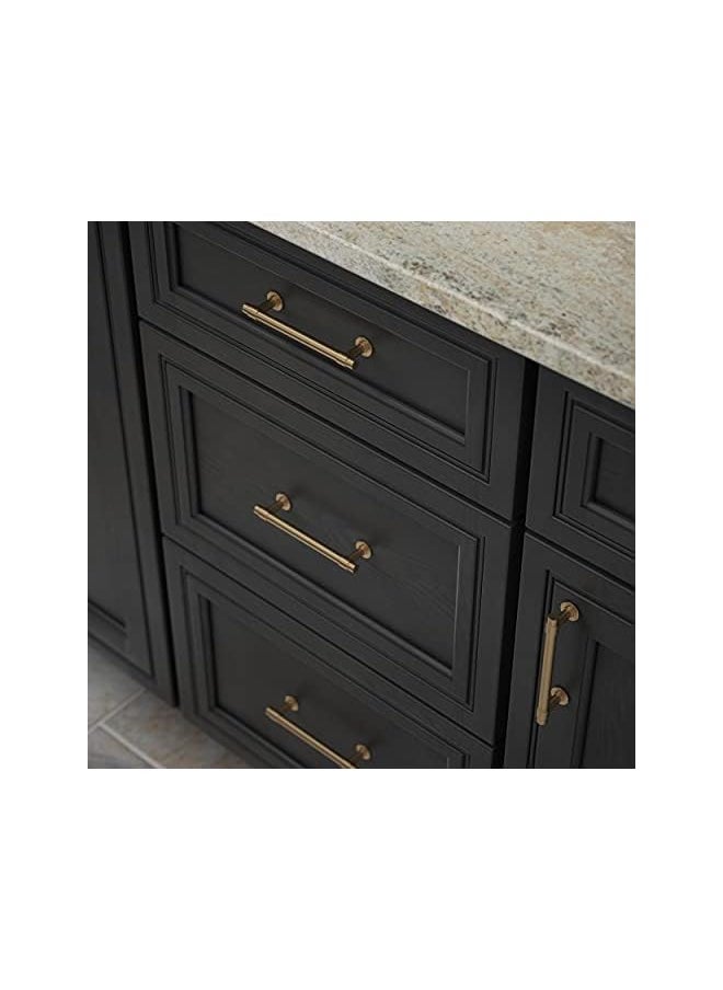 Straight Bar Cabinet Pull, Champagne Bronze, 4 in (102mm) Drawer Handle, 10 Pack, P29617Z-CZ-B