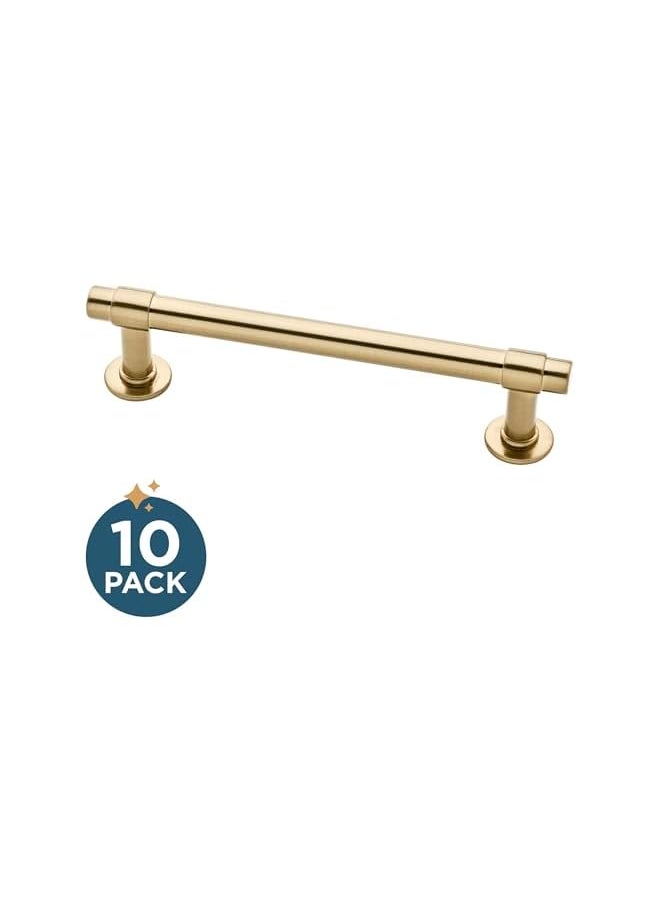 Straight Bar Cabinet Pull, Champagne Bronze, 4 in (102mm) Drawer Handle, 10 Pack, P29617Z-CZ-B
