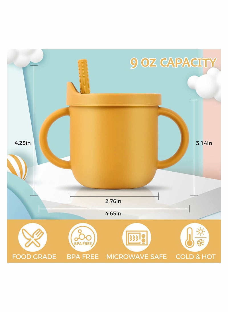 2-in-1 Toddler Sippy Cup and Snack Container (Yellow) - Leakproof Design, BPA-Free, Easy to Clean - Perfect for Travel and On-the-Go Snacking