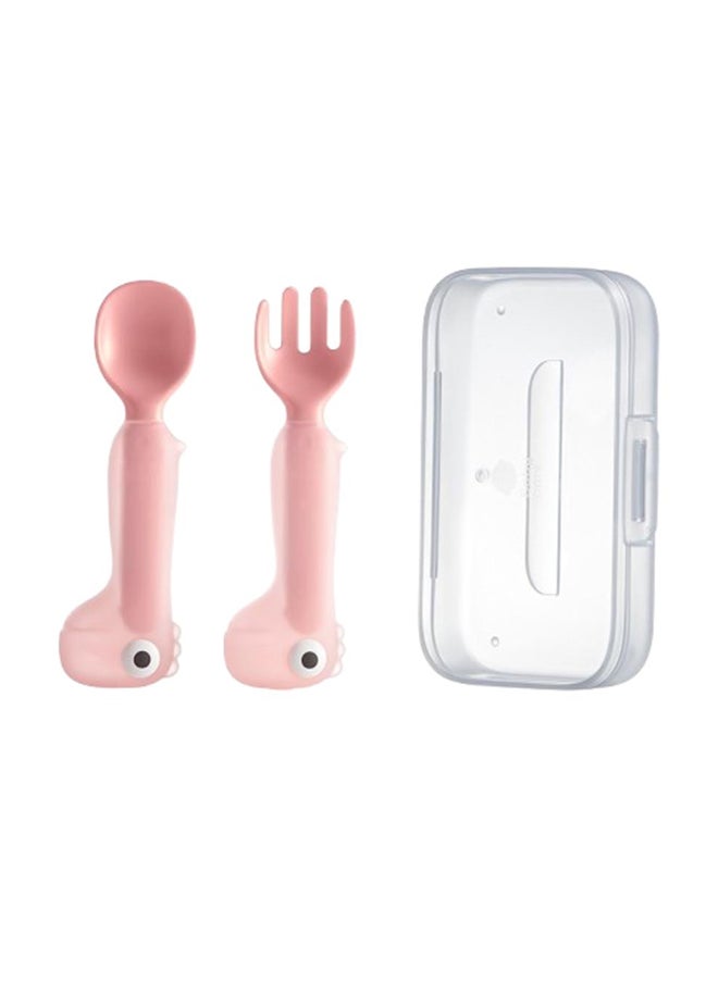Fork & Spoon Set - Luoshan Pink