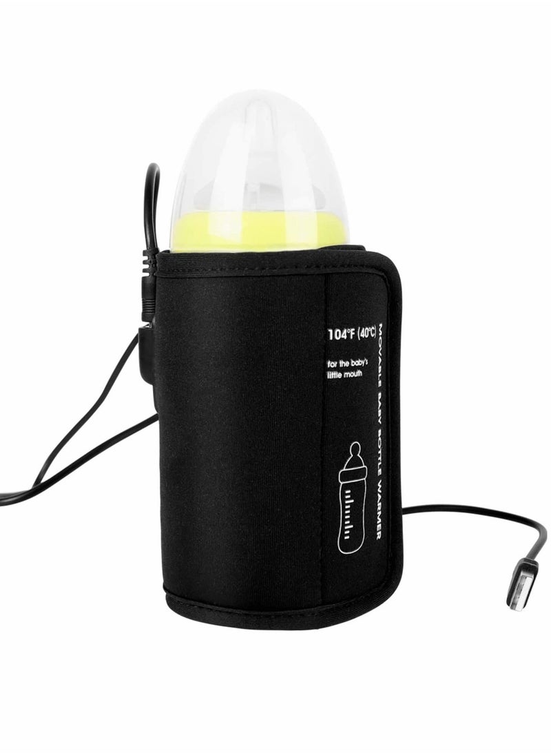 Portable USB Baby Bottle Warmer Bag, Insulated Cover for Car  Travel, Keeps Milk Warm Anywhere