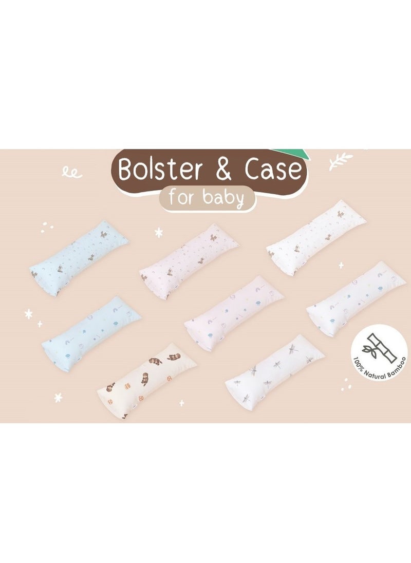 Snow Owl Bamboo Baby Bolster - Lovely Sky Pink