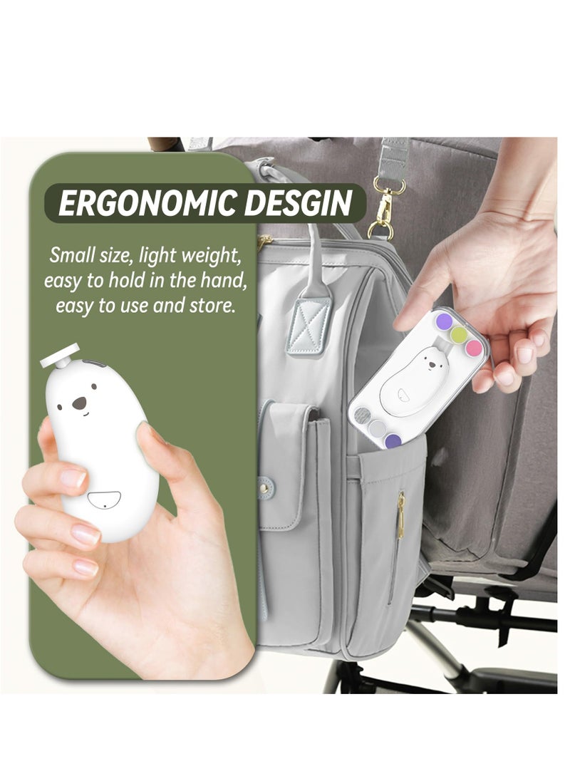 Baby Nail Trimmer Electric,Rechargeable Baby Nail Clippers with 6 Grinding Heads and LED Light, Safe Baby Nail File Set for Baby, Toddler, Infant, Alternative to Baby Nail Clipper, Baby Nail Kit