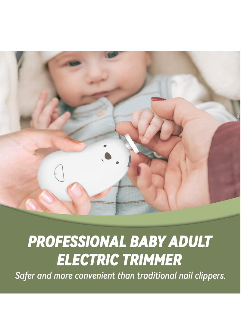 Baby Nail Trimmer Electric,Rechargeable Baby Nail Clippers with 6 Grinding Heads and LED Light, Safe Baby Nail File Set for Baby, Toddler, Infant, Alternative to Baby Nail Clipper, Baby Nail Kit