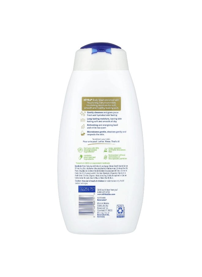 Nivea, Refreshing Body Wash, Basil & White Tea, 20 fl oz (591 ml)