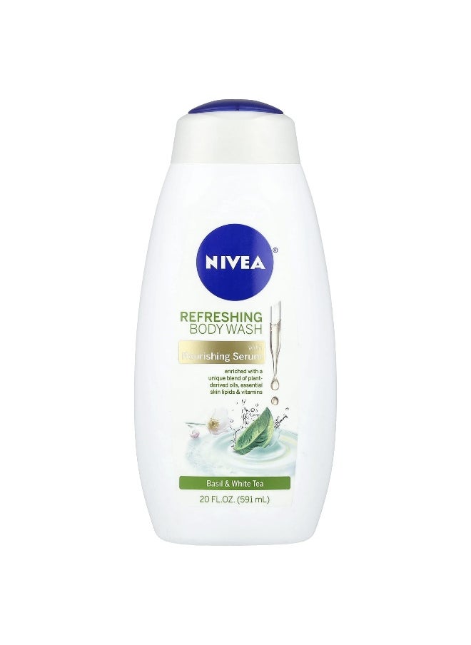 Nivea, Refreshing Body Wash, Basil & White Tea, 20 fl oz (591 ml)