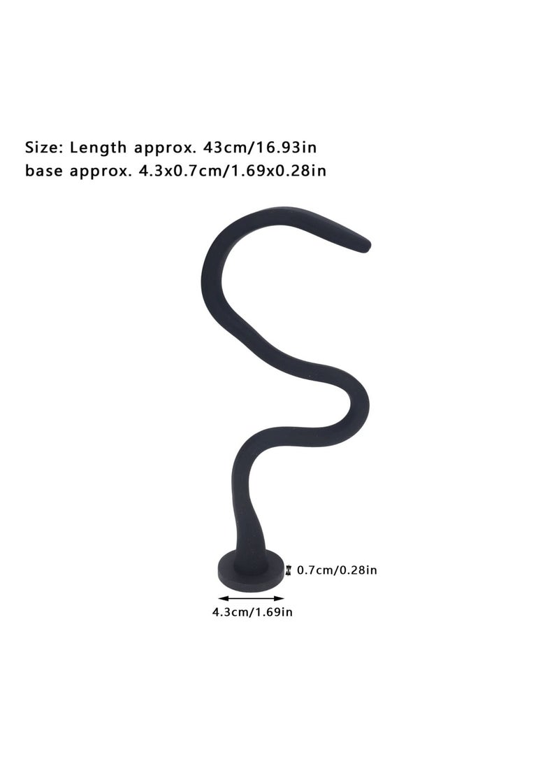 Front Load Washer Door Prop, Magnetic Washing Machine Door Holder, Adjustable Flexible Laundry Door Post Dryer Door Prop Universal Washing Machine Door Stopper for Most Washing Machines (Black)