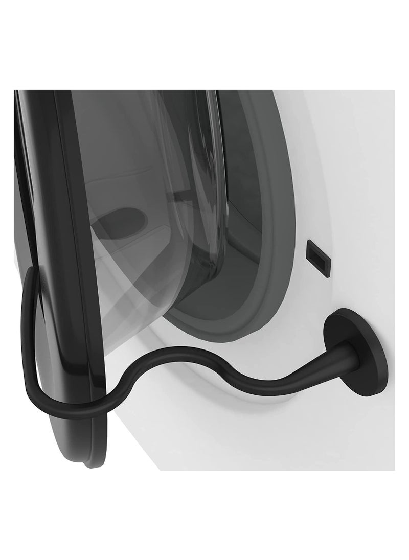 Front Load Washer Door Prop, Magnetic Washing Machine Door Holder, Adjustable Flexible Laundry Door Post Dryer Door Prop Universal Washing Machine Door Stopper for Most Washing Machines (Black)