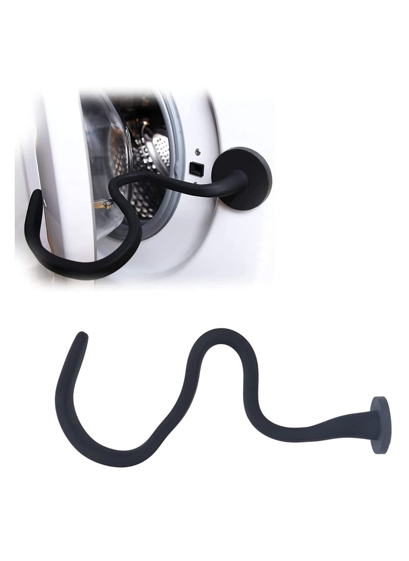 Front Load Washer Door Prop, Magnetic Washing Machine Door Holder, Adjustable Flexible Laundry Door Post Dryer Door Prop Universal Washing Machine Door Stopper for Most Washing Machines (Black)