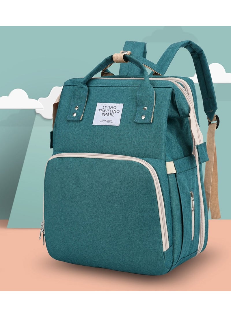 Baby Diaper Bag Backpack Multifunction Diapers Changing Station for Boys Girls Outdoor and Travel Infant Shower Gifts Large Capacity 900d Oxford USB Port Green