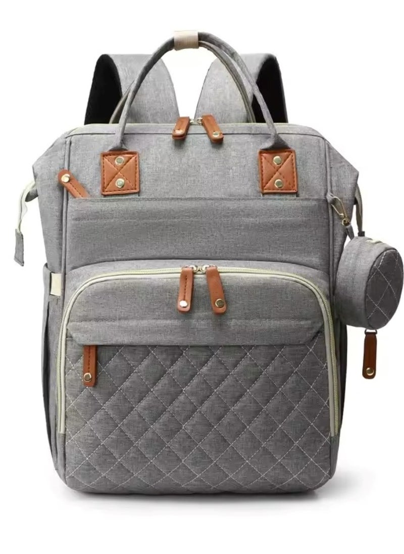 Multifunction Travel Back Pack Maternity Baby Changing Bags Large Capacity Waterproof and Stylish Grey