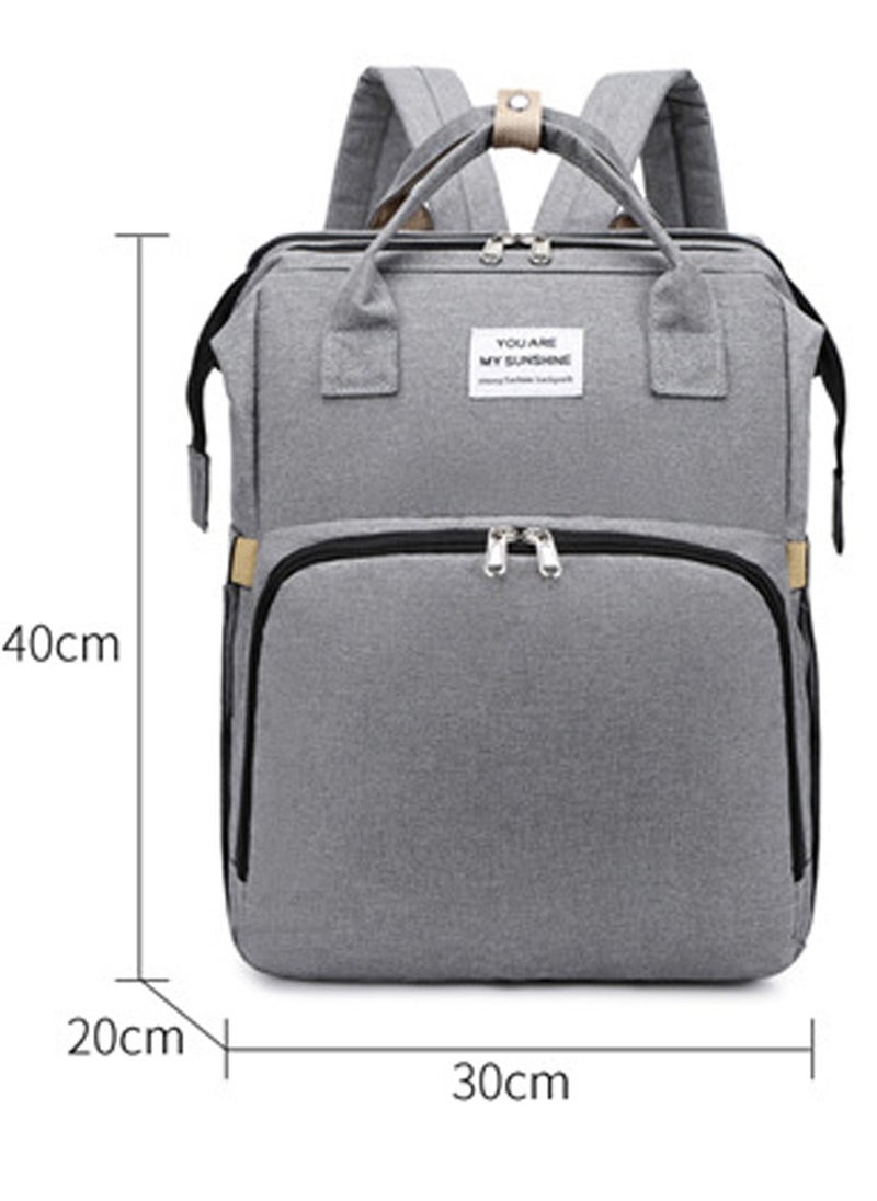 Baby Diaper Bag Backpack Multifunction Diapers Changing Station for Boys Girls Outdoor and Travel Infant Shower Gifts Large Capacity 900d Oxford USB Port Grey