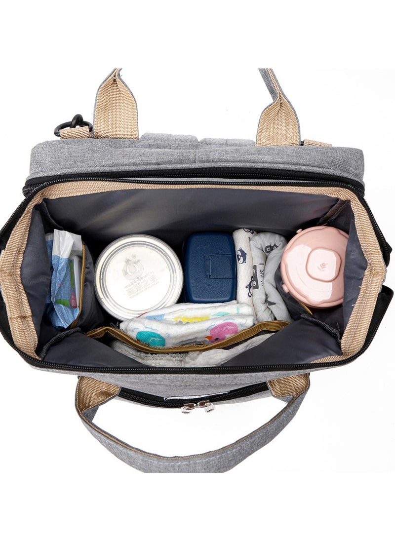 Baby Diaper Bag Backpack Multifunction Diapers Changing Station for Boys Girls Outdoor and Travel Infant Shower Gifts Large Capacity 900d Oxford USB Port Grey