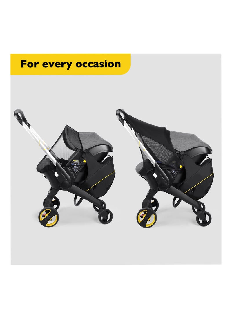 Storage Bag Compatible with Doona Infant Car, Stroller Accessories, Large Capacity Diaper Bag, Easy Access Zipper Design, Wearable Backpack, Stroller Organizer Bag, for Diapers, Snacks, Wipes(1 Pack)